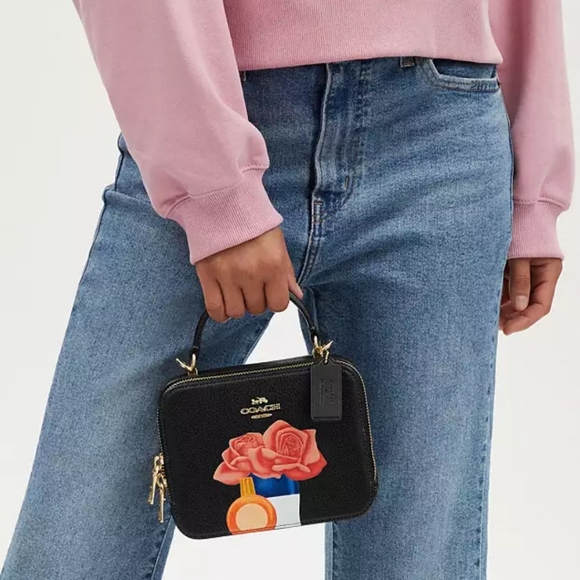Coach X Tom Wesselmann Roses Motif Box Crossbody Bag